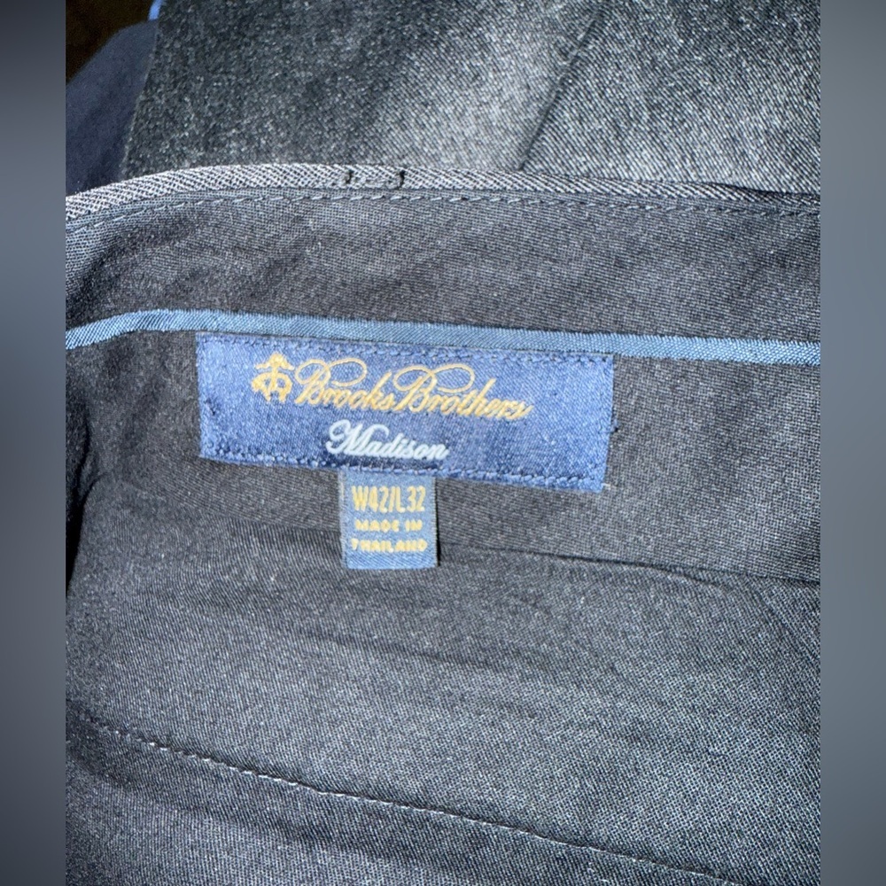 Brooks Brothers Madison Charcoal Gray Suit Pants - Picture 3 of 4